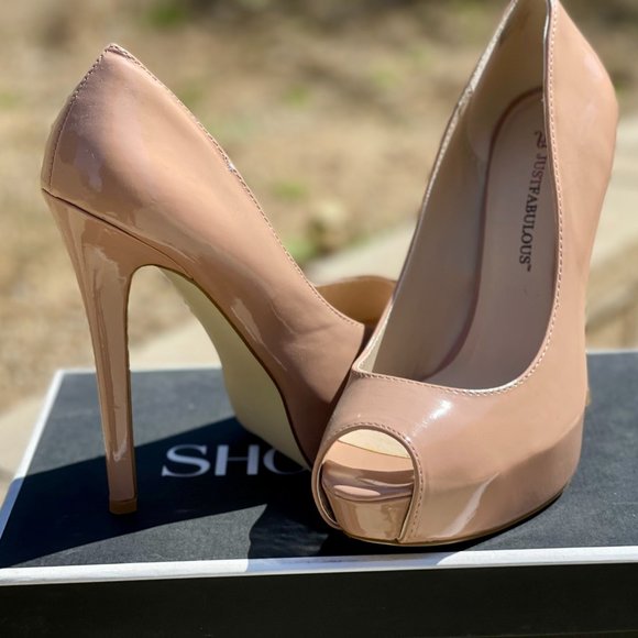 JUST FAB Blush Pink Pumps in Sz 8.5 - Picture 3 of 3